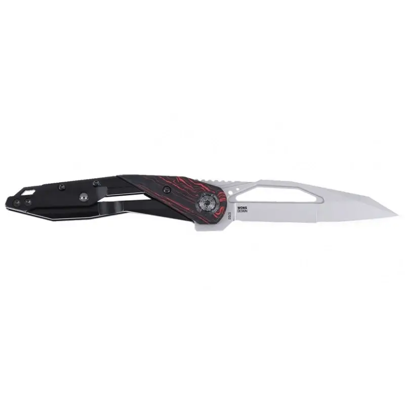 Nóż Składany CRKT Nucleus Czarny/Czerwony 5702 Wyprzedaż