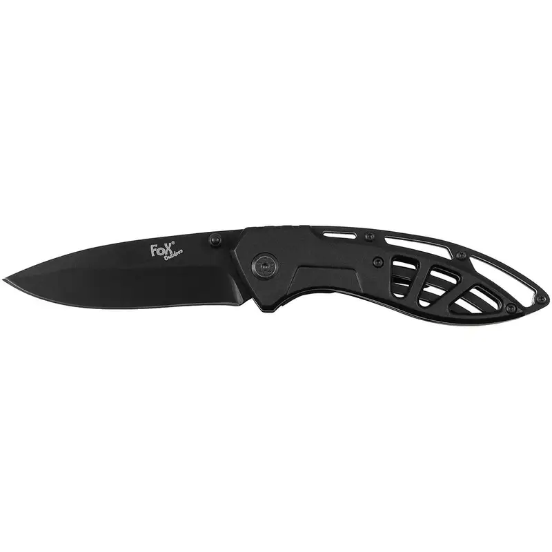 Nóż Składany Perforated Handle Fox Outdoor Czarny (44623) Dodaj do koszyka