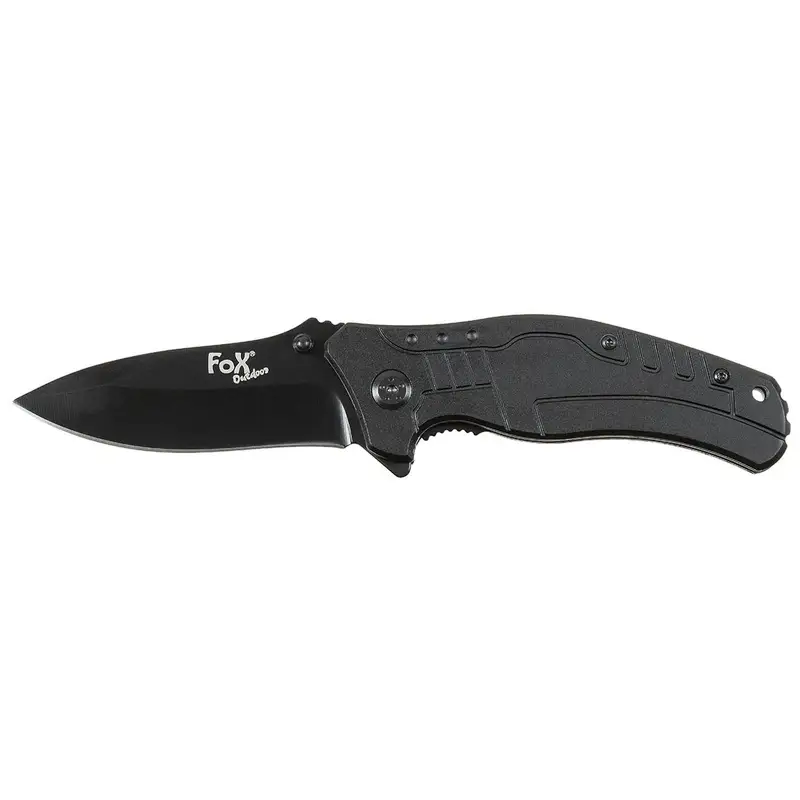 Nóż Składany Z Blokadą Ostrza 19 cm Fox Outdoor Czarny (44613) Cena promocyjna