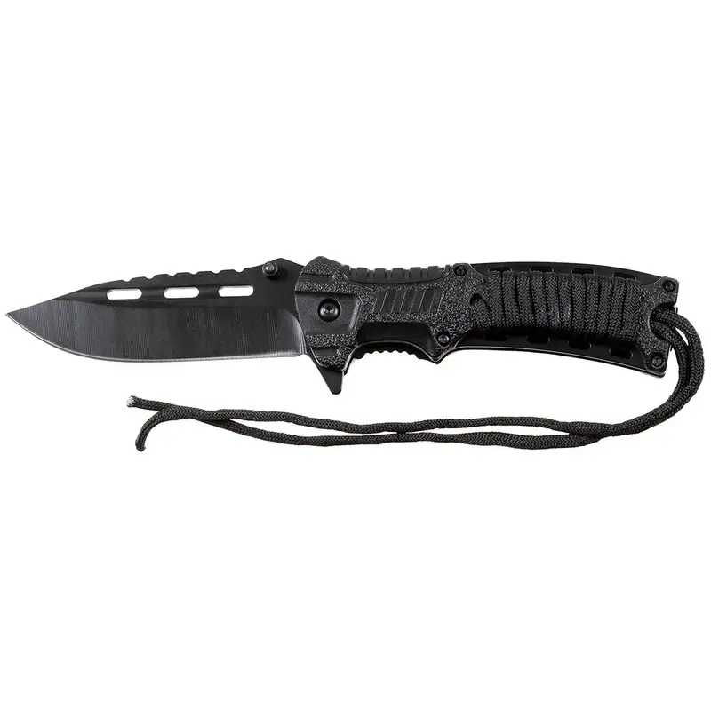 Nóż Składany Paracord Z Krzesiwem Fox Outdoor Czarny (44590) Bestseller