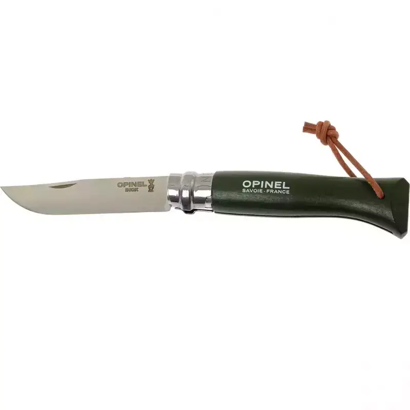Nóż Składany OPINEL INOX Colorama N°8 Rzemień Khaki (001703) Nie przegap