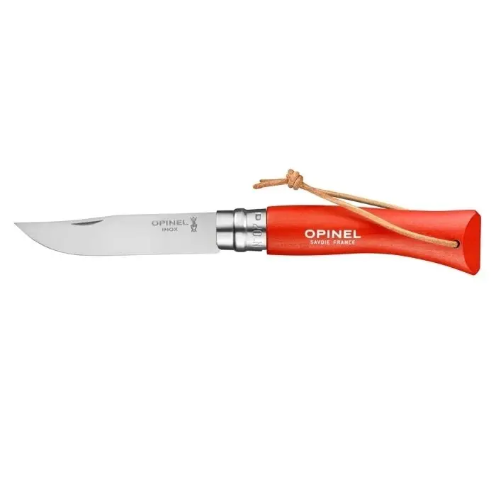 Szybka dostawa Nóż Składany OPINEL INOX Colorama N°7 Rzemień Pomarańczowy (002208)