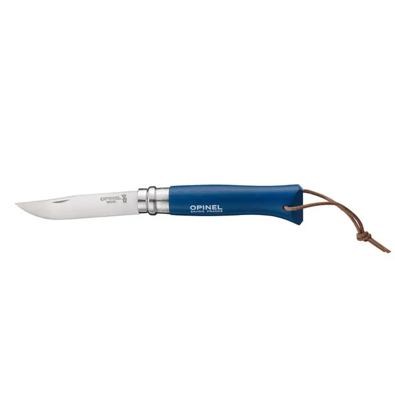 Nóż Składany OPINEL INOX Colorama N°8 Rzemień Dark Blue (002212) Oferta limitowana