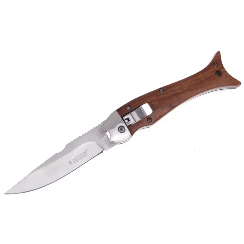 Cena promocyjna Nóż Sprężynowy N156 + Etui Kandar Jasny Brąz