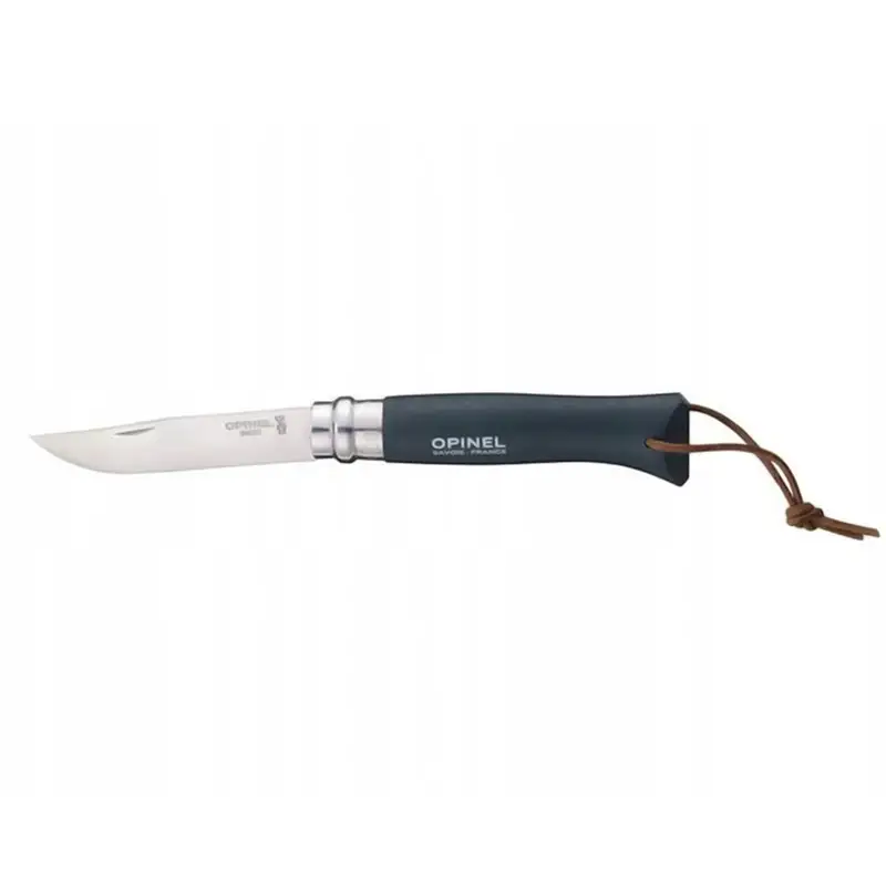 Nóż Składany OPINEL INOX Colorama N°8 Rzemień Brown Dark (002211) Bezpieczne zakupy