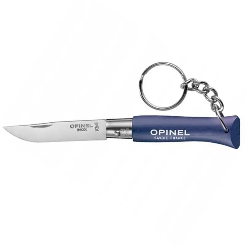 Taniej Nóż Składany OPINEL INOX N°4 Brelok Ciemnoniebieski (002269)
