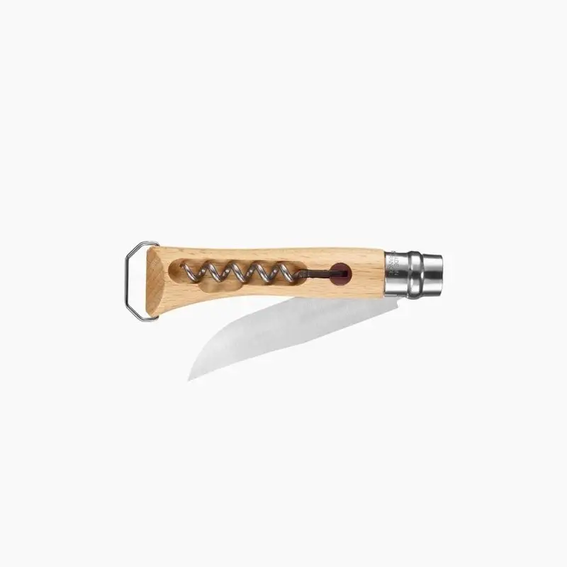 Nóż Składany OPINEL INOX N°10 Z Korkociągiem Corkscrew Natural (001410) Bezpieczne zakupy
