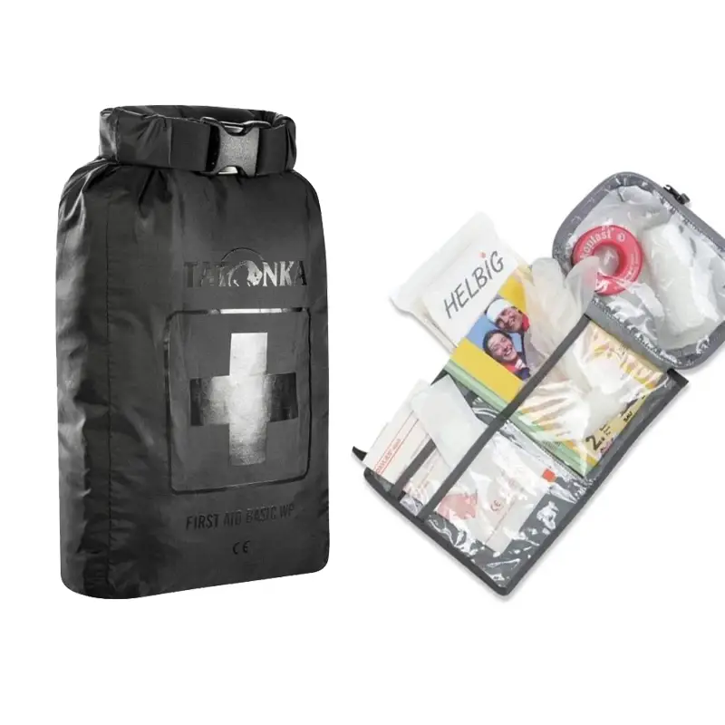 Apteczka First Aid Basic Waterproof + Wyposażenie Tatonka Czarna (2710.040) Popularny