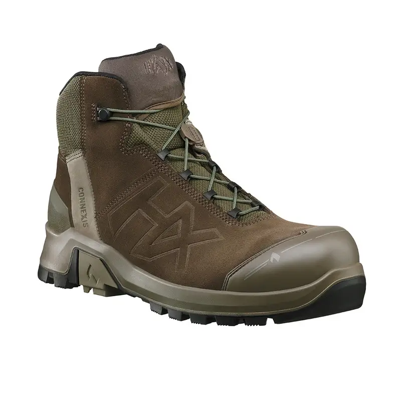 Do wyczerpania zapasów Buty Robocze Damskie CONNEXIS Safety+ GTX LTR Mid Haix Brąz (631021) Nowe II Gatunek