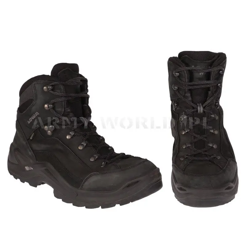 Nowy Buty LOWA Renegade GTX Mid Czarne Oryginał Demobil DB
