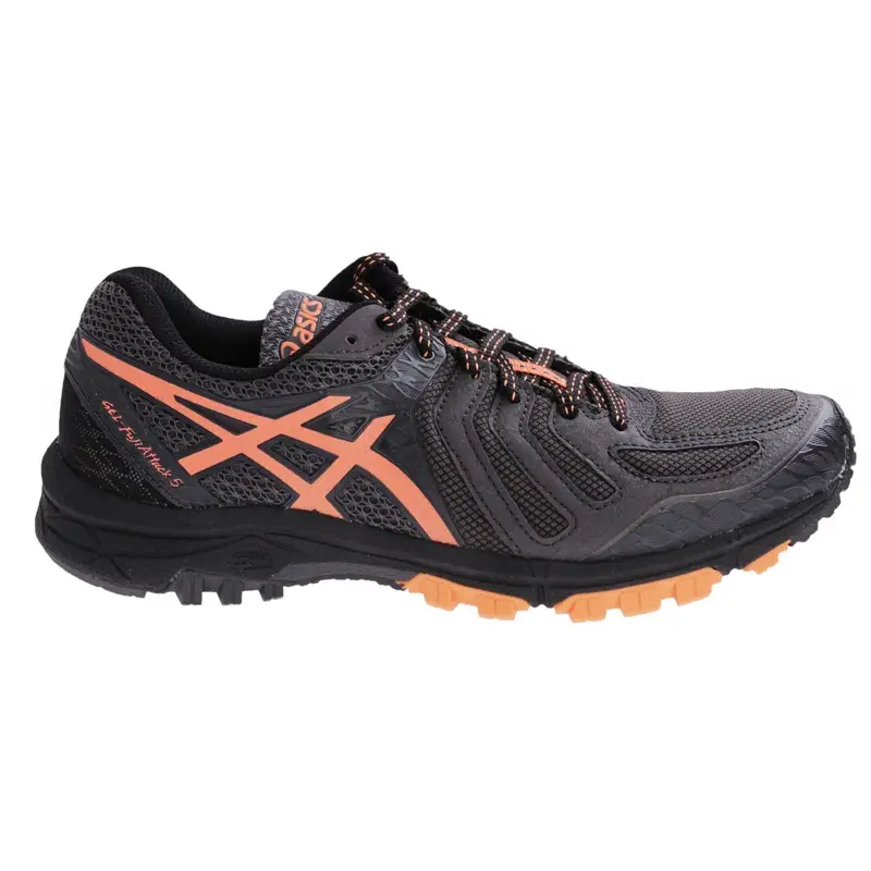 Buty Sportowe ASICS Gel Fujiattack 5 T630N Czarno / Pomarańczowe Oryginał Nowe Bezpieczne zakupy