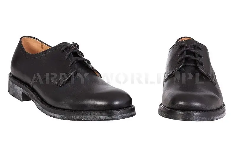 Dodaj do koszyka Buty Galowe Skórzane VAN LIER Czarne Oryginał Demobil DB