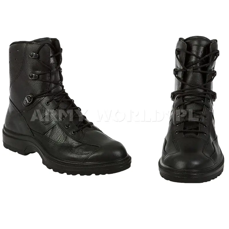 Buty Policyjne Francuskie HIGH Haix Oryginał Czarne Wysoka jakość