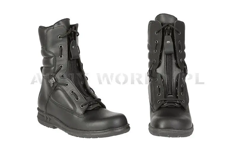 Buty Pilota Wojskowe Holenderskie Oryginał Czarne Nowe Łatwy zwrot