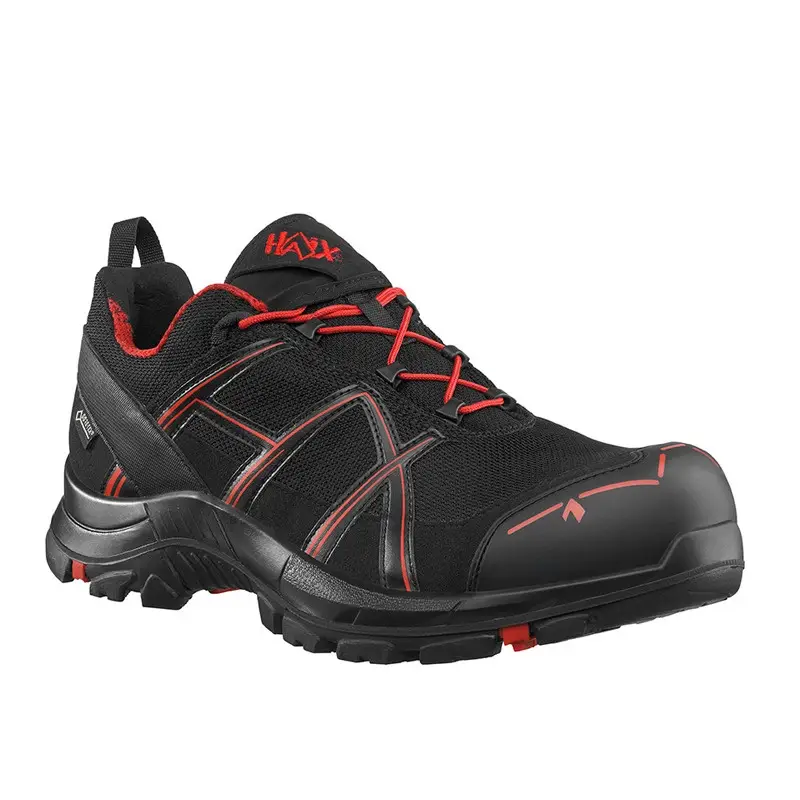 Popularny Buty Robocze Haix BLACK EAGLE Safety 40 Low Gore-Tex Black / Red (610002) Nowe II Gatunek