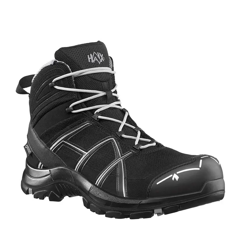 Nie przegap Buty Robocze Haix BLACK EAGLE Safety 40 Mid Gore-TexBlack / Silver (610019) Nowe II Gatunek