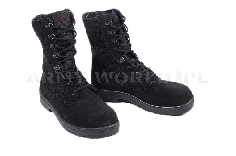 Dodaj do koszyka Buty Wojskowe Holenderskie Zamszowe Z Podeszwą 2005 Czarne Oryginał Nowe