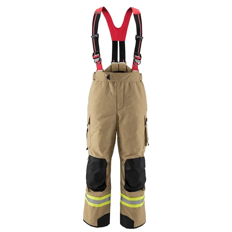 Spodnie Strażackie Nomex Na Szelkach Fire Survivor TexPort Khaki Oryginał Demobil DB Szybka wysyłka