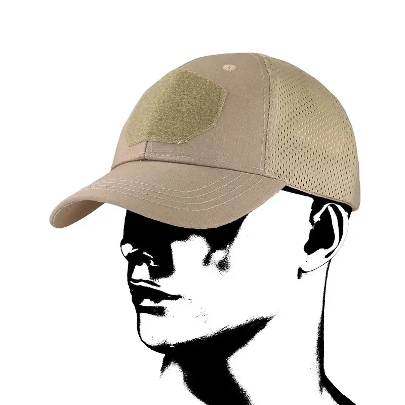 Czapka Z Daszkiem / Baseball Mesh CMG Piaskowa (CZ-TMC-TN) Łatwy zwrot