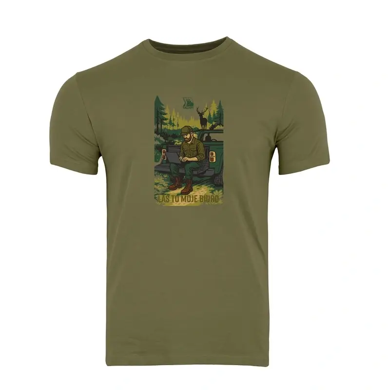 Darmowy zwrot T-shirt Bawełniany FNT Leśnik Tagart Olive