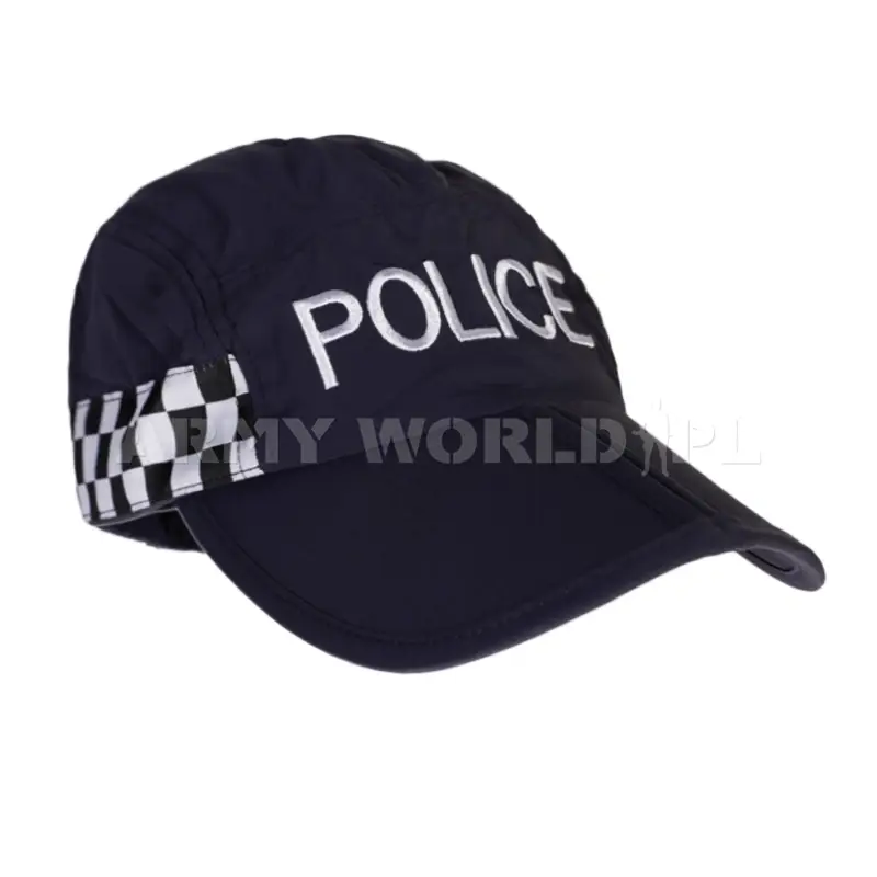 Czapka Policyjna Brytyjska Składana Odblaskowa Folding Peak Cap Granatowa Oryginał Nowa Ekspresowa dostawa