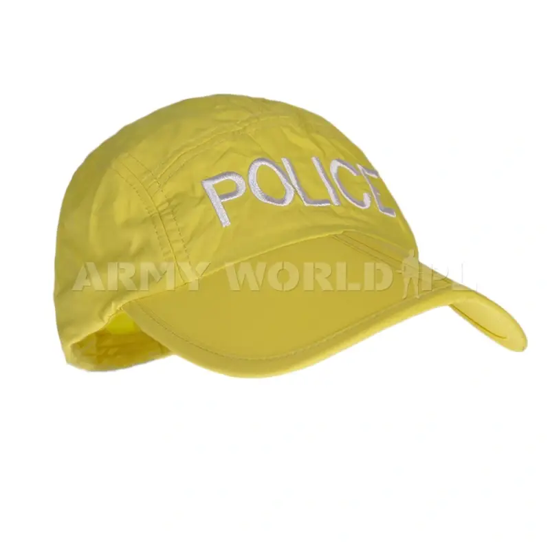Czapka Policyjna Brytyjska Składana Folding Peak Cap Hi-Vis Żółta Oryginał Nowa Niska cena