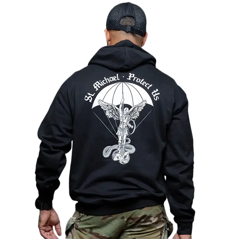 Bluza Z Kapturem St. Michael Hoodie Brothers In Arms Black Ekspresowa dostawa
