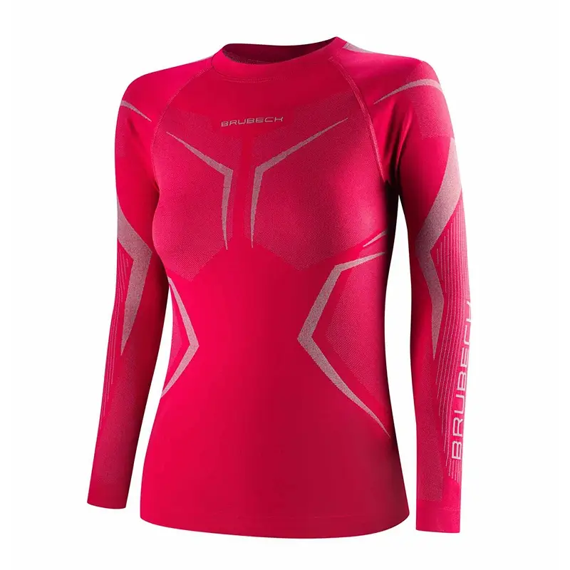 Wyprzedaż Bluza Damska DRY Brubeck Malinowo / Szara (LS1736W)