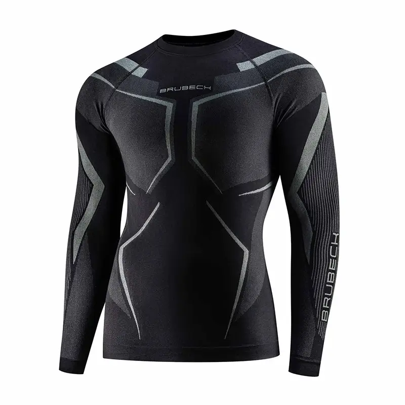 Bluza Męska Termoaktywna DRY Brubeck Czarno / Grafitowa (LS1743M) Ostatnia szansa