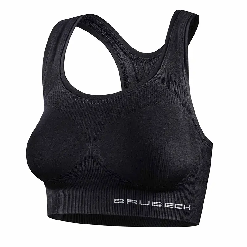 Top Sportowy Crop Top GYM Brubeck Czarny (CR1033W) Super okazja