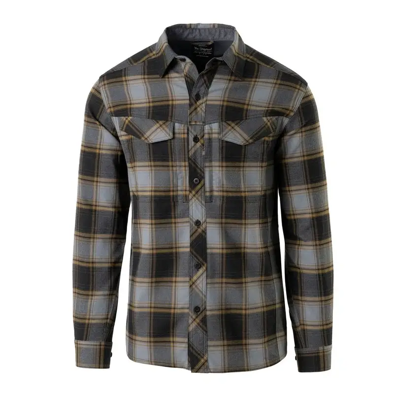 Koszula Taktyczna Defender Mk2 Długi Rękaw Nylon Sorona Blend Helikon-Tex Dark Ochre Plaid (KO-DF2-NS-2T) Zniżka