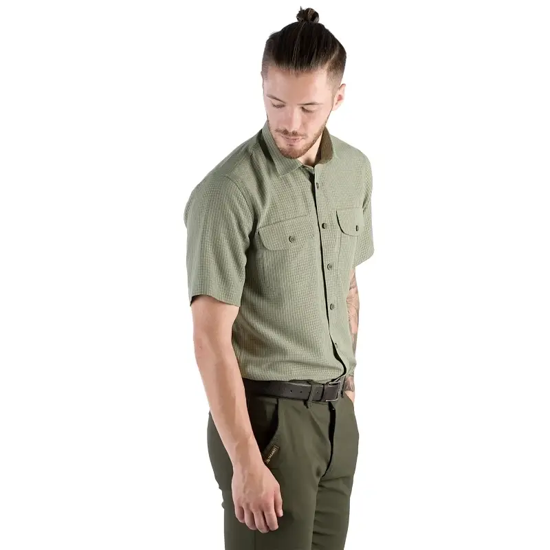 Kup teraz Koszula Z Tencelem Sahara Short Anty-UV Tagart Zielona