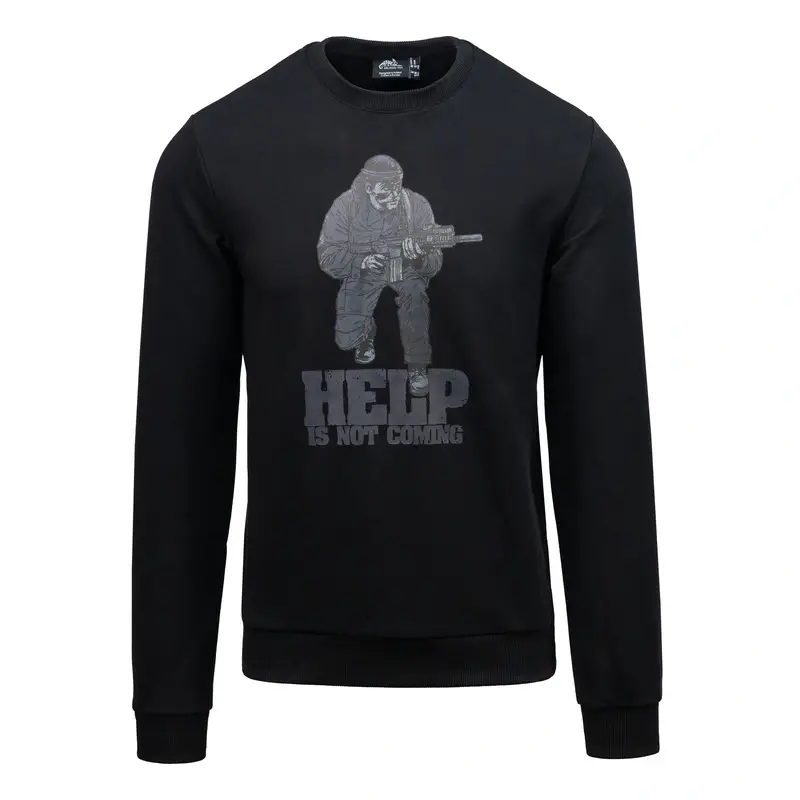 Tylko dziś Bluza Help Is Not Coming Helikon-Tex Czarny (BL-HIN-CB-01)