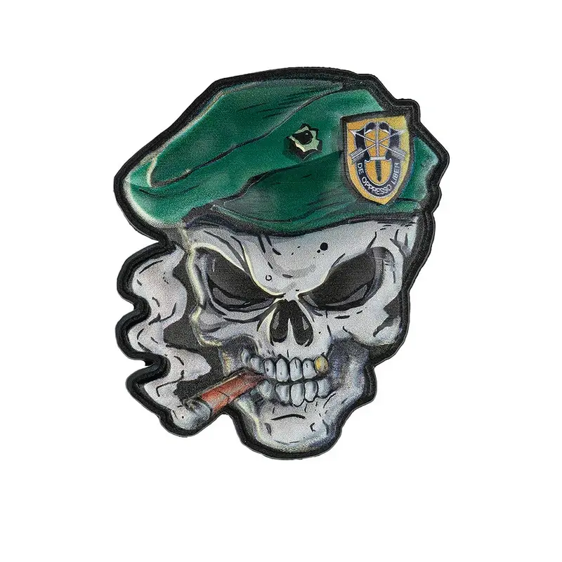 Naszywka Skull 3D UV PVC 101 Inc. Green Oferta limitowana