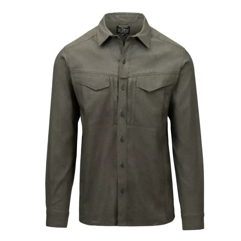 Wyprzedaż Koszula Taktyczna Defender Mk2 Pilgrim Długi Rękaw Helikon-Tex Moss Green Denim (KO-DPG-SR-1U)