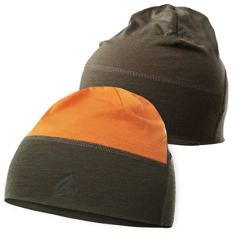 Popularny Czapka Wełniana Dwustronna Aclima LightWool Hunting Tarmac / Orange