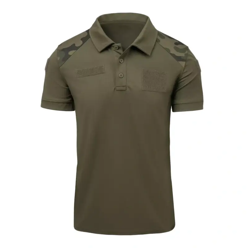 Koszulka Wojskowa Polo TopCool® Lite Helikon-Tex Olive Green / PL Woodland Wysoka jakość