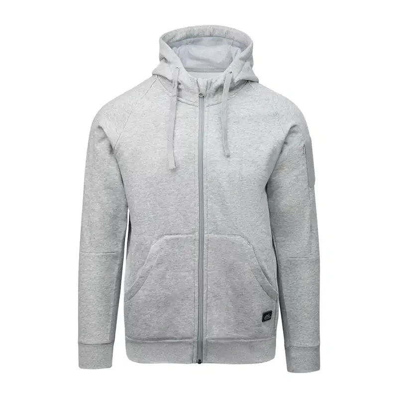 Taniej Bluza Urban Tactical Hoodie Lite (FullZip) Helikon-Tex Light Grey Melange (BL-ULF-CB-2G)