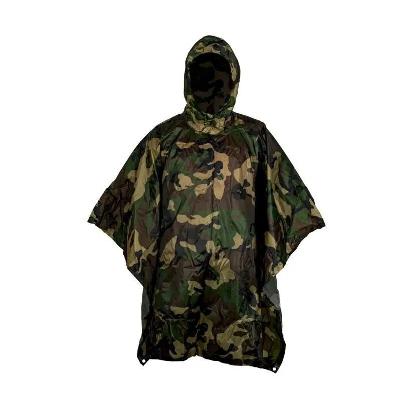 Peleryna Przeciwdeszczowa - Poncho Ripstop Texar Woodland (18-POR-RG-WD) Zniżka