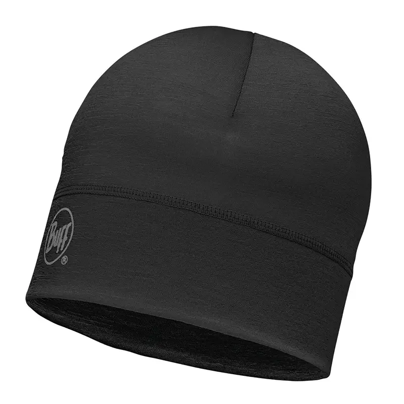 Czapka Wełniana Merino Lightweight Buff Czarna Rabat