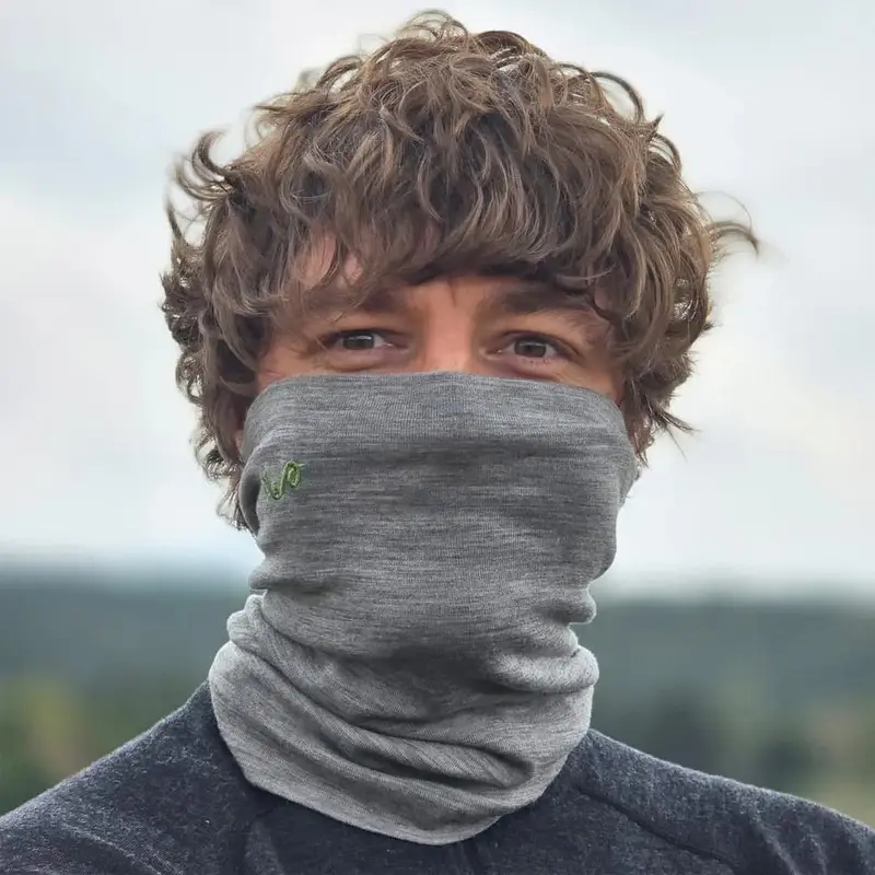 Komin Trekkingowy (100% Wełna Merino) Woolona Szary Ostatnie sztuki
