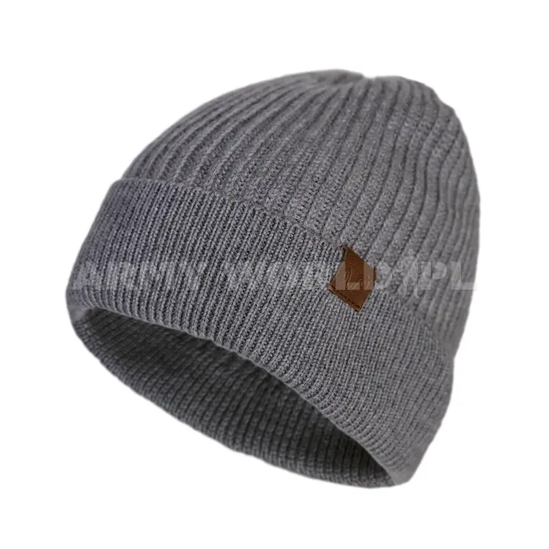 Popularny Czapka 100% Wełna Merino (250 g/m²) Icewall Szara