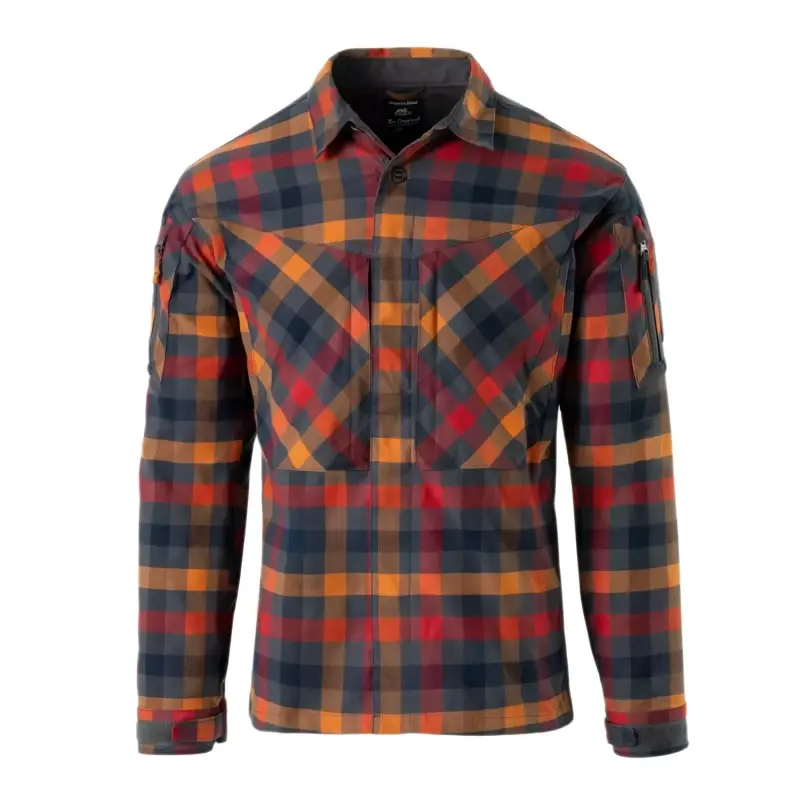 Promocja Koszula Taktyczna MBDU Flannel® Długi Rękaw Helikon-Tex Dark Autumn Checkered (KO-MBD-NS-2O)