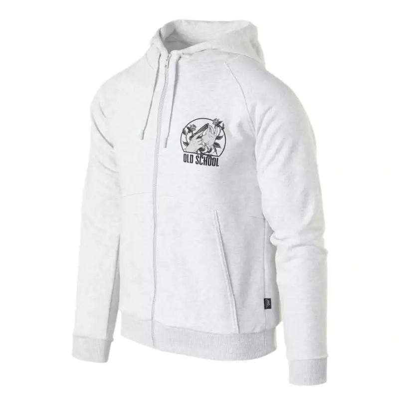 Bluza Z Kapturem Old School Hoodie Helikon-Tex Light Grey Melange (BL-ODS-CB-2G) Szybka dostawa