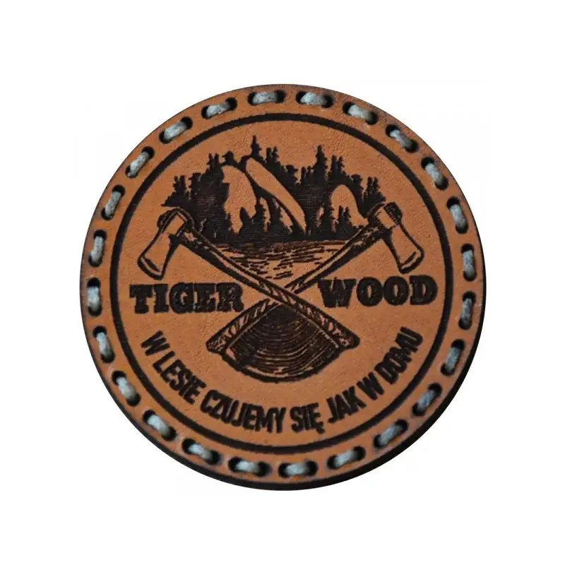 Naszywka Skórzana Two Axes Tigerwood Jasno Brązowa Tani