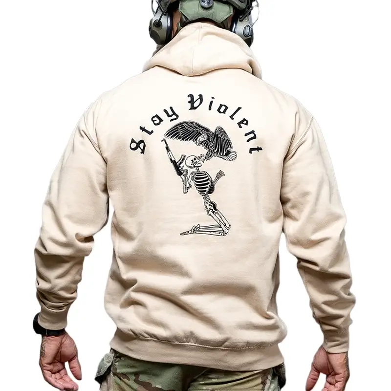 Bezpieczna płatność Bluza Stay Violent Hoodie Brothers In Arms Sand