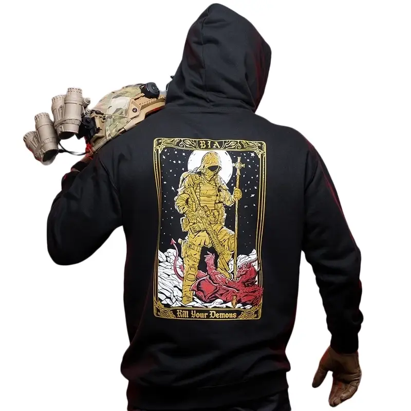 Bluza Demons Hoodie Brothers In Arms Czarna Łatwy zwrot