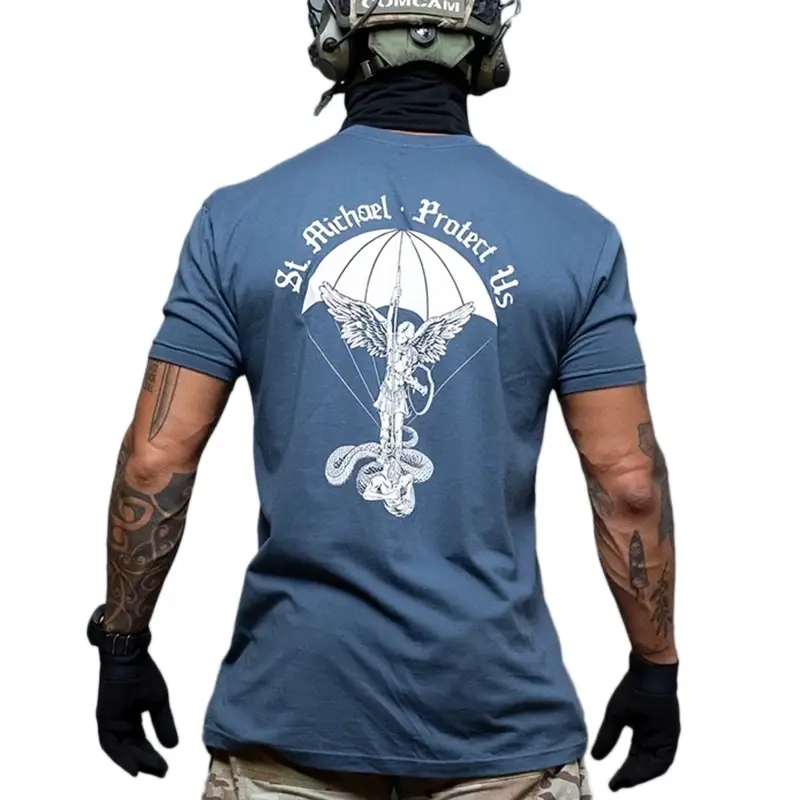 T-Shirt St. Michael Brothers In Arms Indigo Obniżka ceny