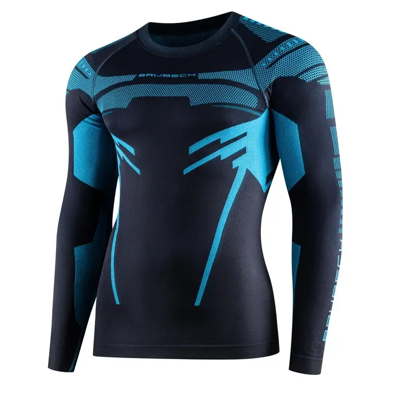 Oferta czasowa Bluza Męska DRY Brubeck Grafitowo / Niebieska (LS15700)