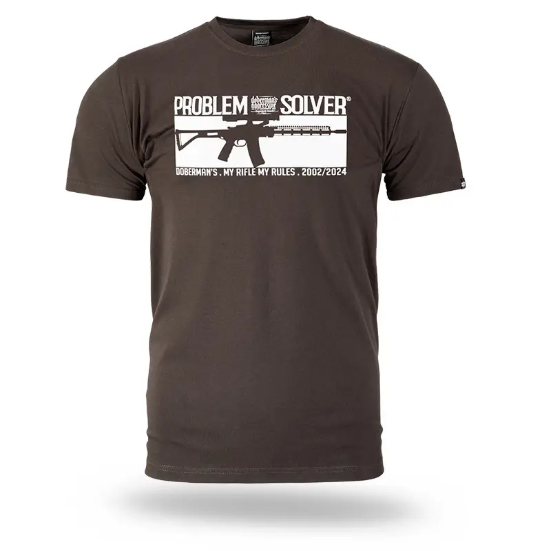 Cena promocyjna T-shirt Problem Solver Doberman's Aggressive Brązowy (TS331F)
